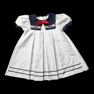 Rose Cottage 90s Vintage Girls Sailor Nautical Dress Sz 2T NWT